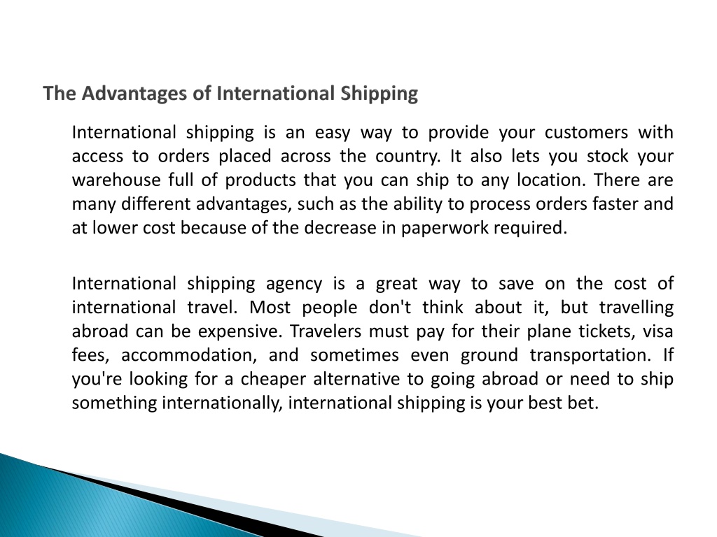 PPT - The Advantages of International Shipping PowerPoint Presentation ...