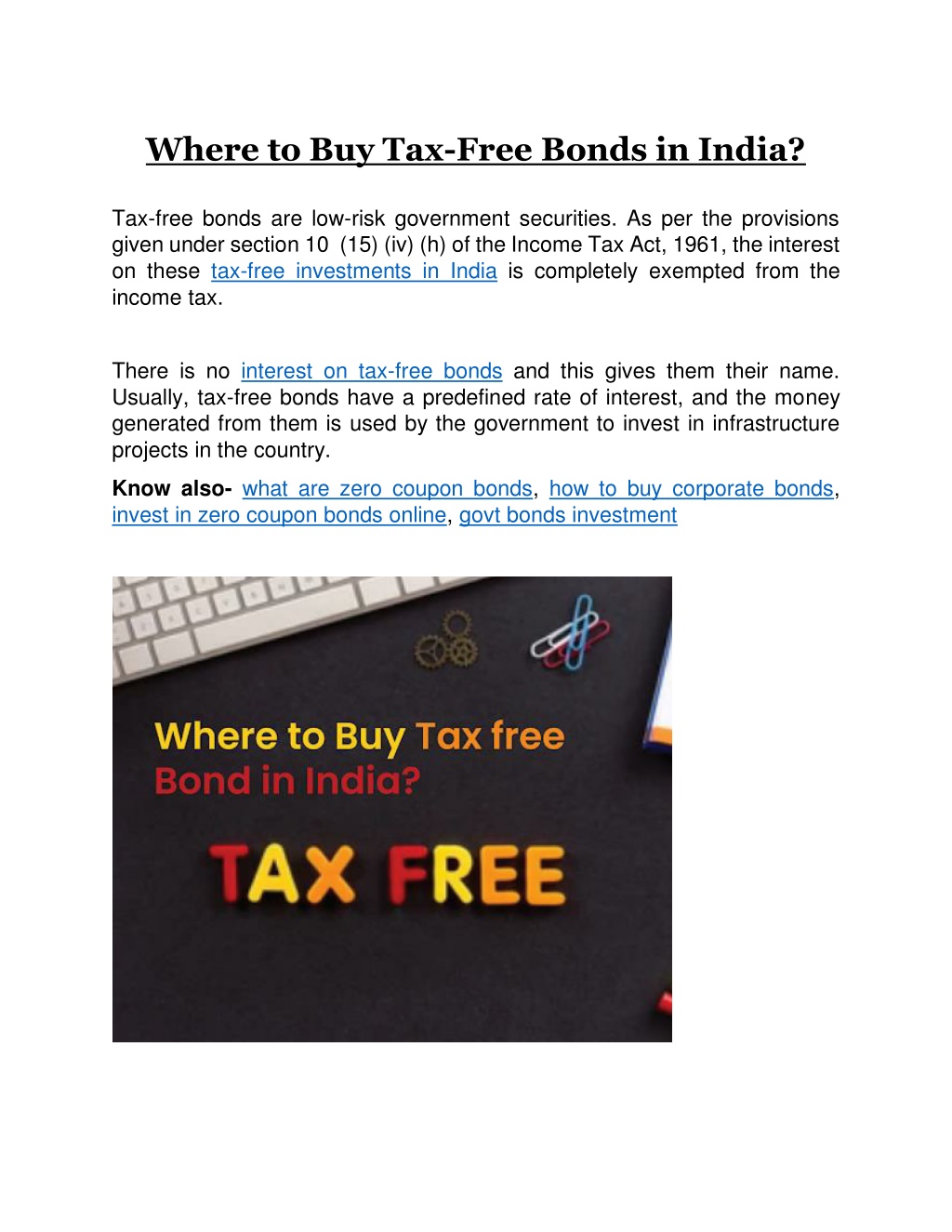 PPT Where to Buy TaxFree Bonds in India (1) PowerPoint Presentation