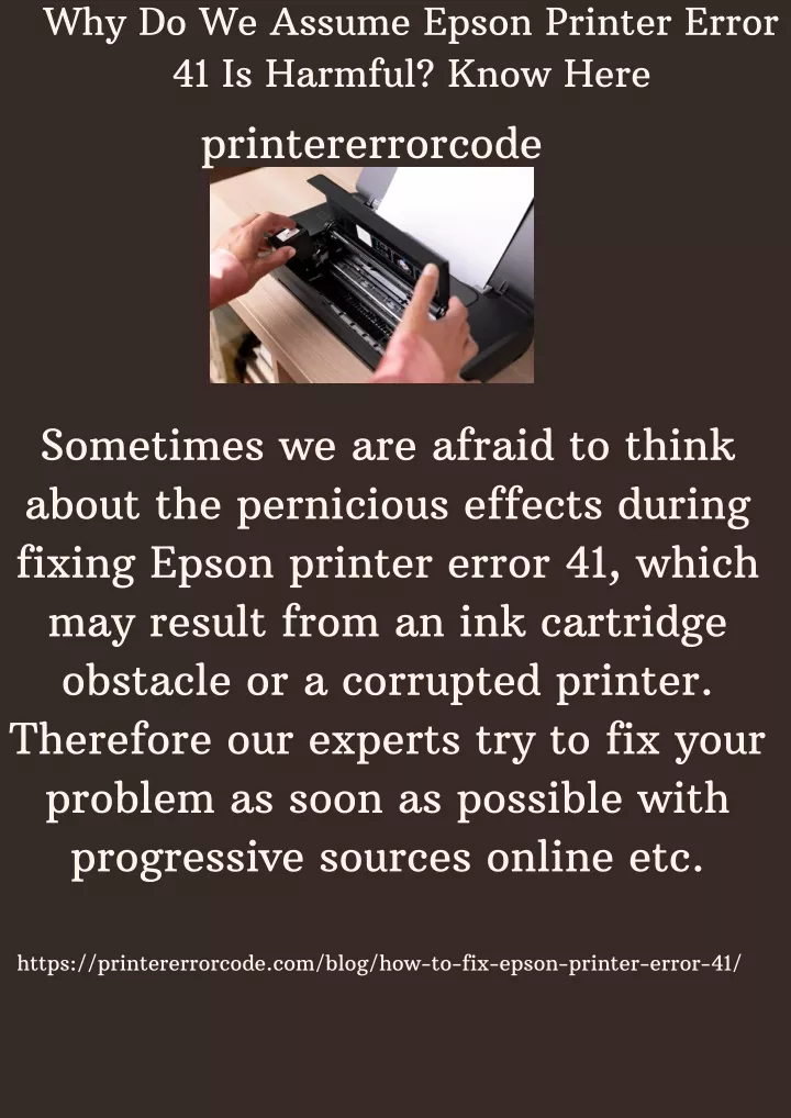 Epson Printer Error 41