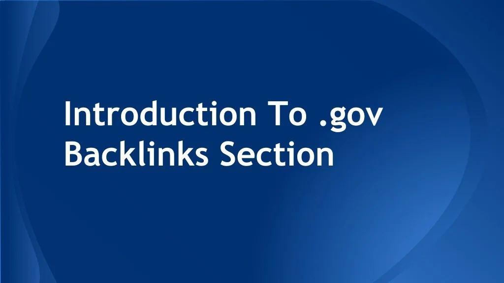 PPT - Introduction to .gov links section PowerPoint Presentation, free ...