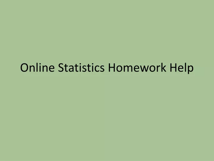 statistics homework help free