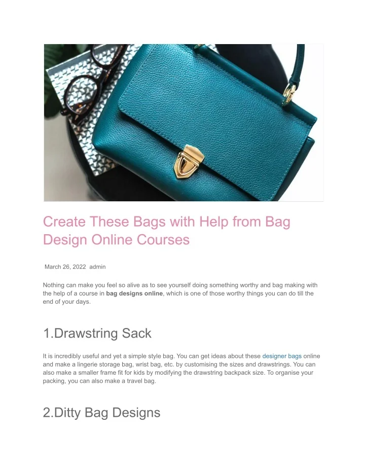 PPT Create These Bags with Help from Bag Design Online Courses
