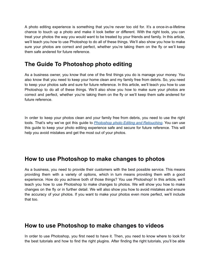 PPT The Ultimate Guide To Photo Editing And Retouching