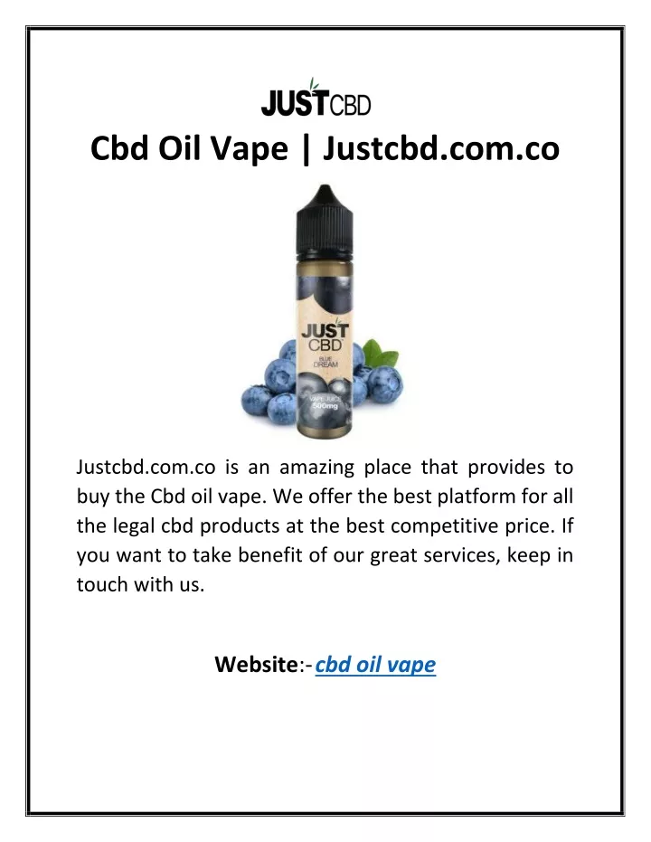 PPT - Cbd Oil Vape | Justcbd.com.co PowerPoint Presentation, Free ...