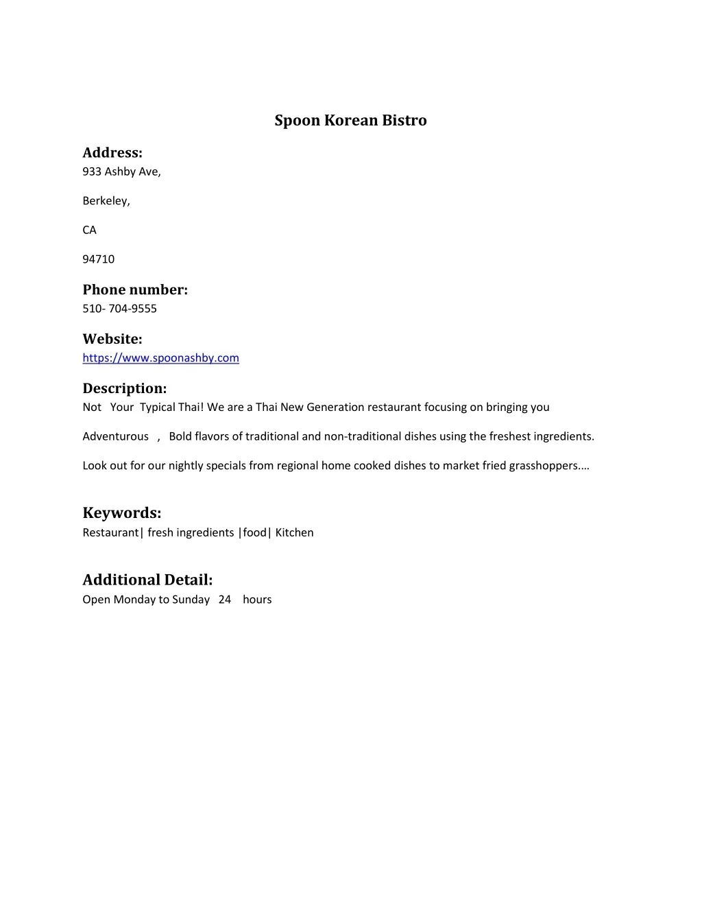 PPT Spoon Korean Bistro PowerPoint Presentation, free download ID