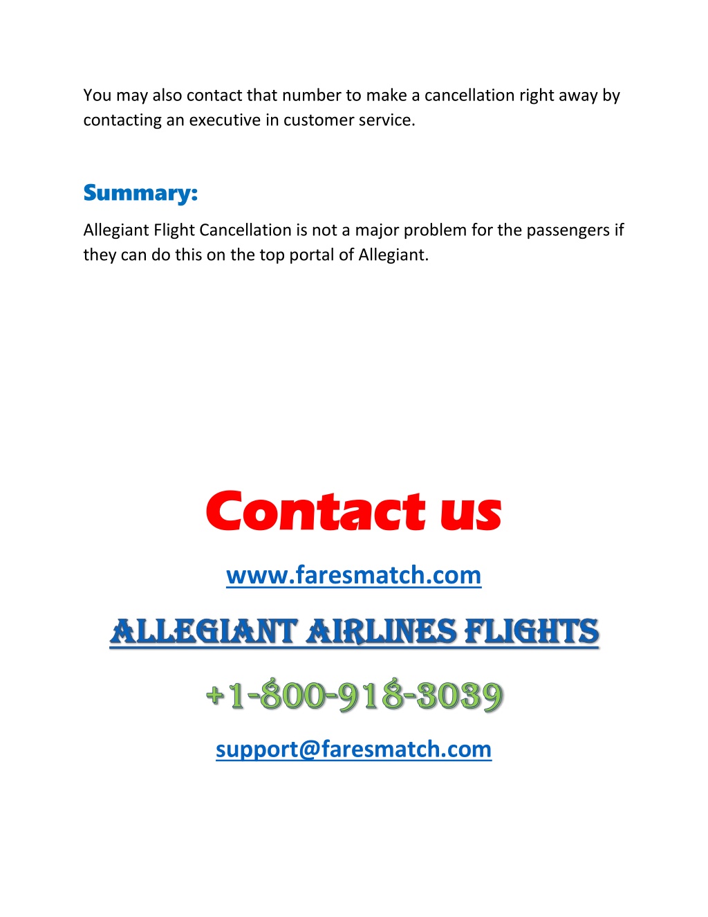 PPT How do you Cancel Allegiant Airlines Flights? Cancellation Policy