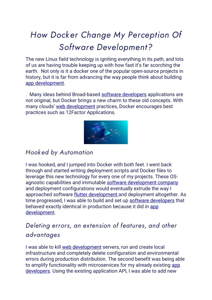 PPT How Docker Change My Perception Of Software Development 