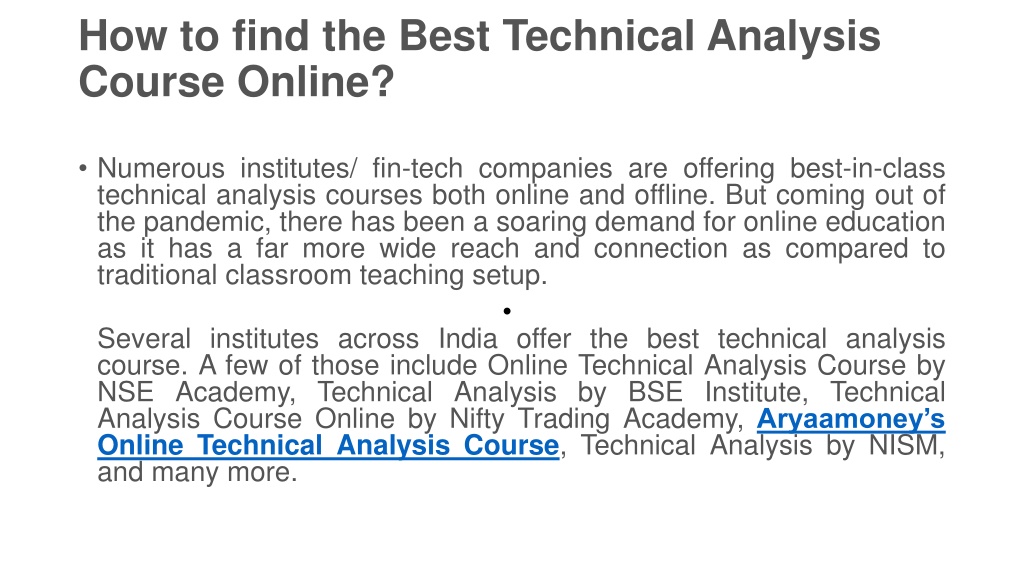 Best Technical Analysis Course Online