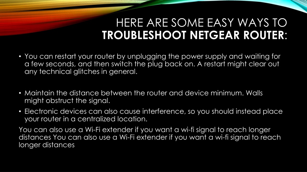 PPT - How Do I Troubleshoot The Netgear Router? PowerPoint Presentation ...