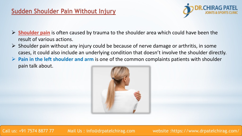 Sudden Shoulder Pain Without Injury L 