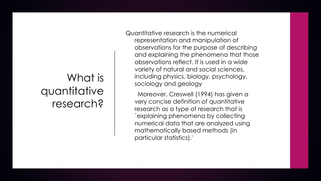 is quantitative research numerical