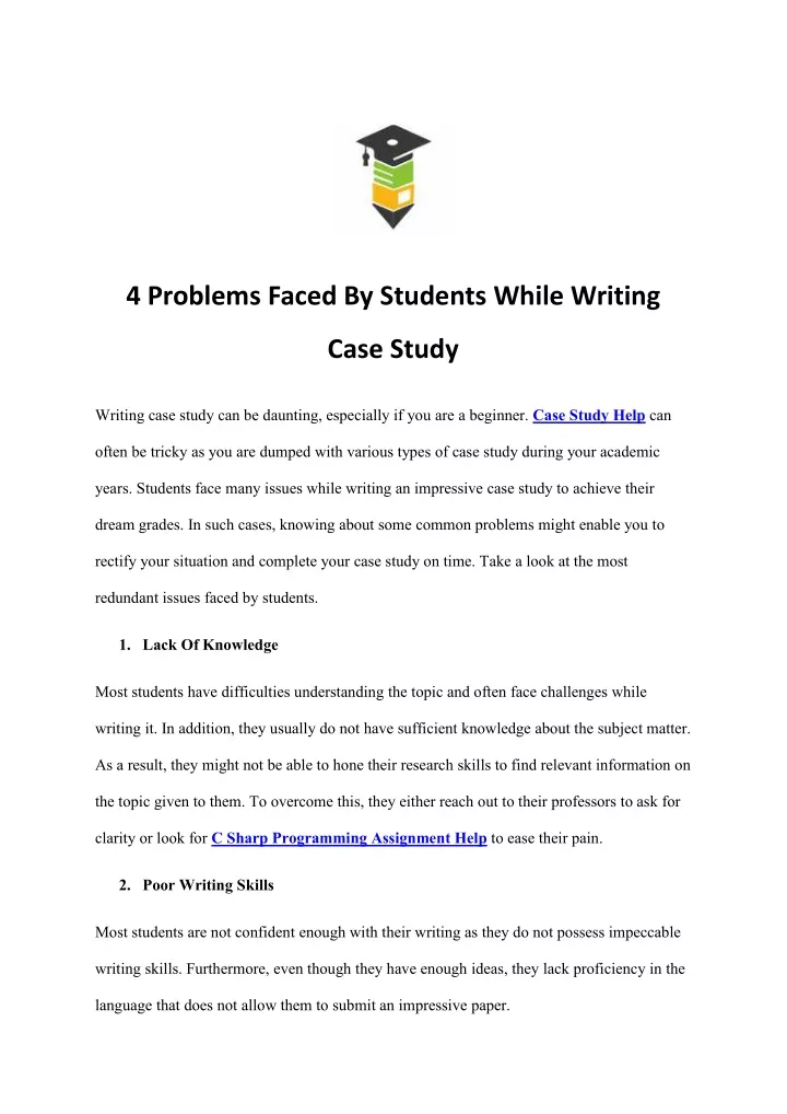 ppt-4-problems-faced-by-students-while-writing-case-study-powerpoint