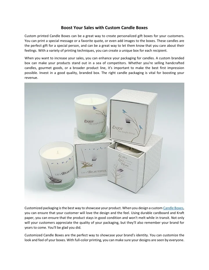 PPT Boost Your Sales with Custom Candle Boxes PowerPoint Presentation