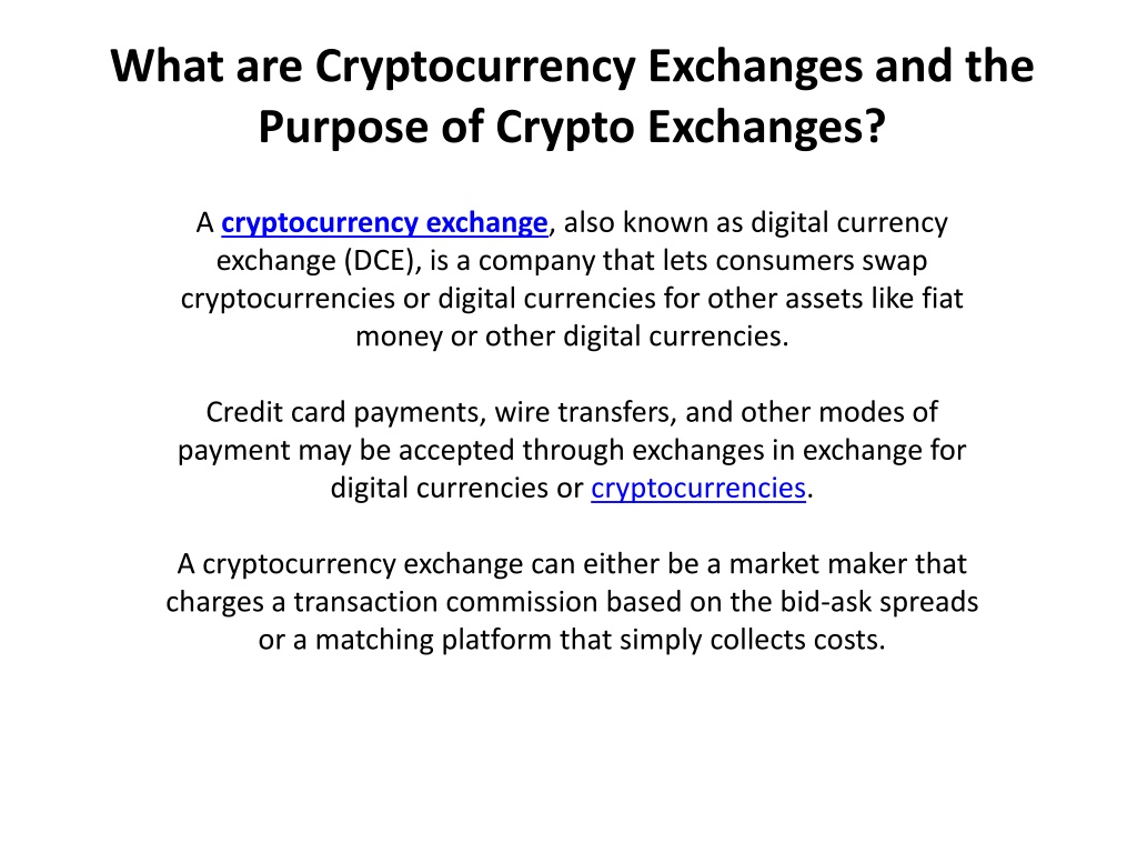 purpose of crypto currency