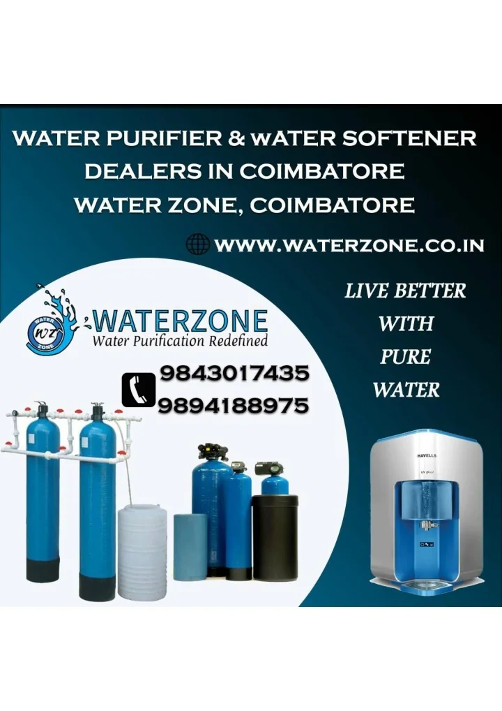 PPT Water Purifier and Water softener dealers in coimbatore Water