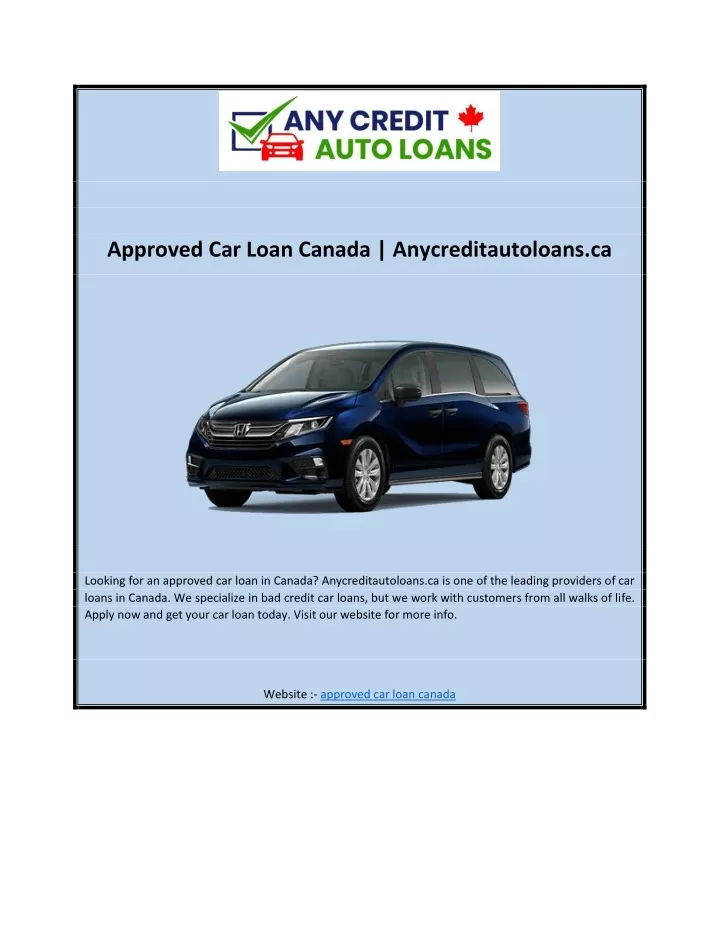 PPT - Approved Car Loan Canada PowerPoint Presentation, free download ...