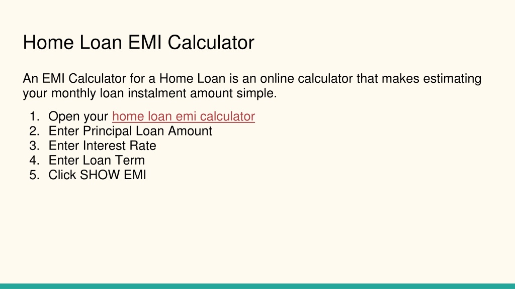 Ppt How To Use Emi Calculator Powerpoint Presentation Free Download Id11251058 9191