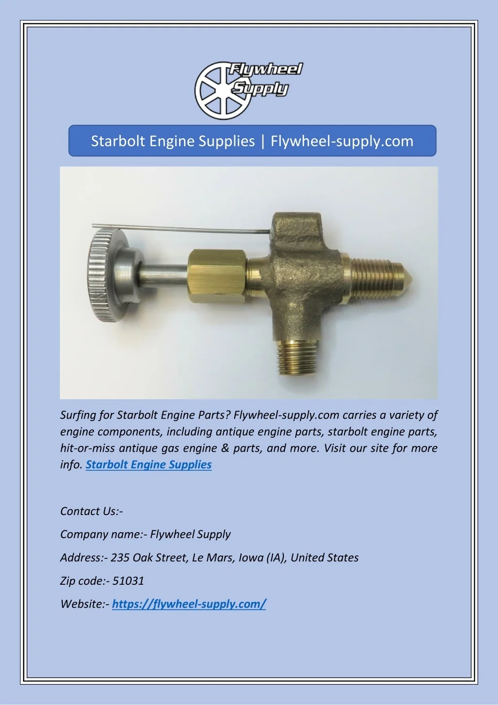 PPT Starbolt Engine Supplies PowerPoint