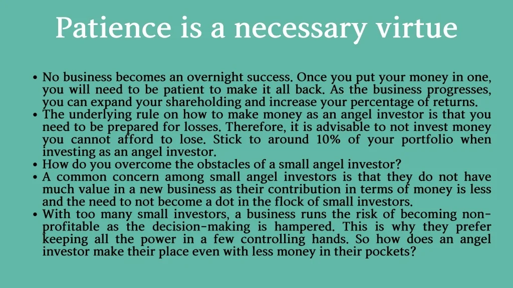 PPT - How to become an angel investor An insight PowerPoint ...