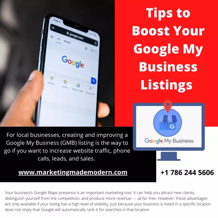 PPT - Tips to Boost Your Google My Business Listings - PDF PowerPoint ...