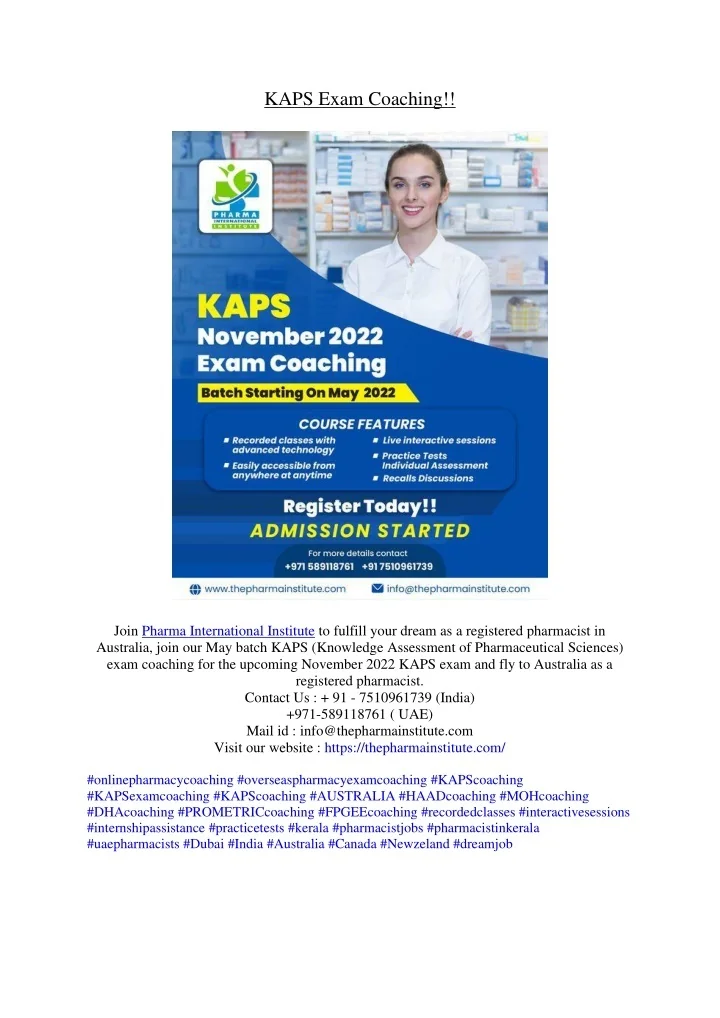PPT KAPS Exam Coaching 2022 November PowerPoint Presentation, free