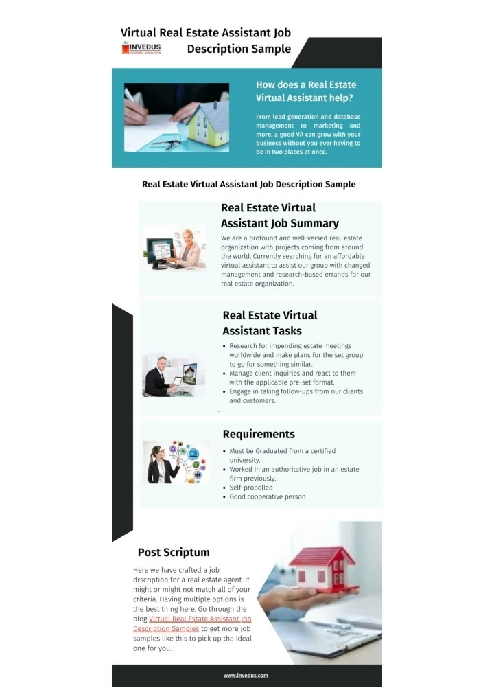 PPT Virtual Real Estate Assistant Job Description PowerPoint