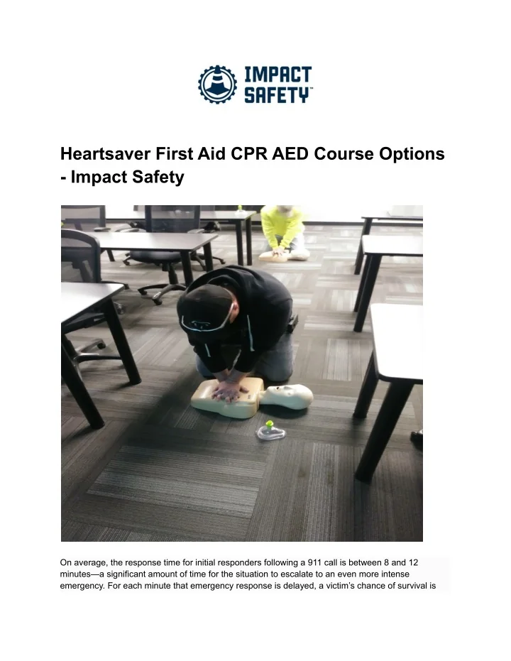 PPT Heartsaver First Aid CPR AED Course Options Impact Safety