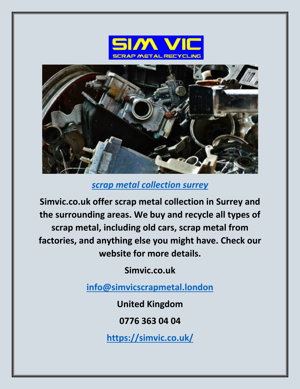 Ppt Scrap Metal Collection Surrey Uk Powerpoint Presentation Id11256675 1371