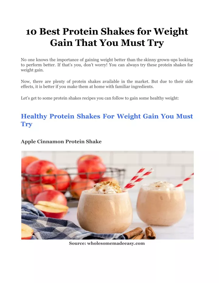 Ppt 10 Best Protein Shakes For Weight Gain That You Must Try