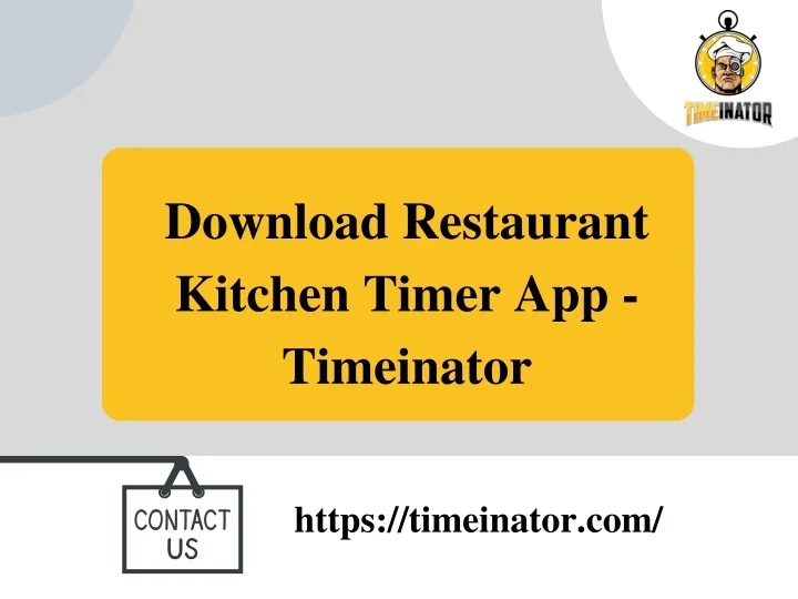 PPT Download Restaurant Kitchen Timer App Timeinator PowerPoint