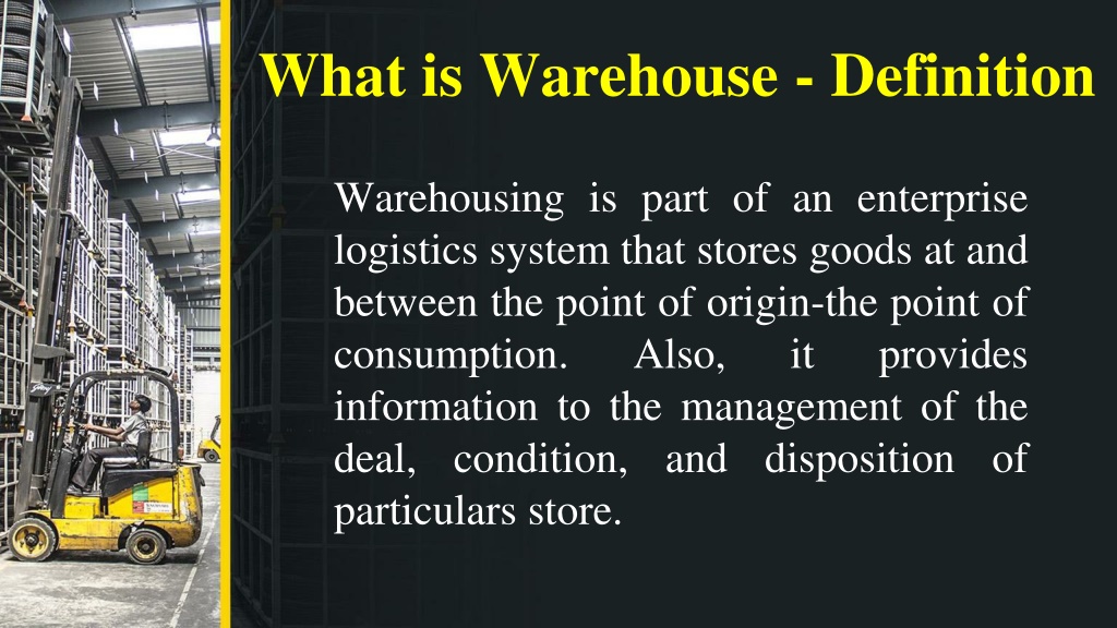 PPT Warehouse Management in Logistics Company PowerPoint Presentation