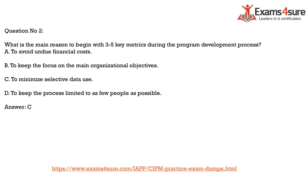 Sample CIPM Questions Answers