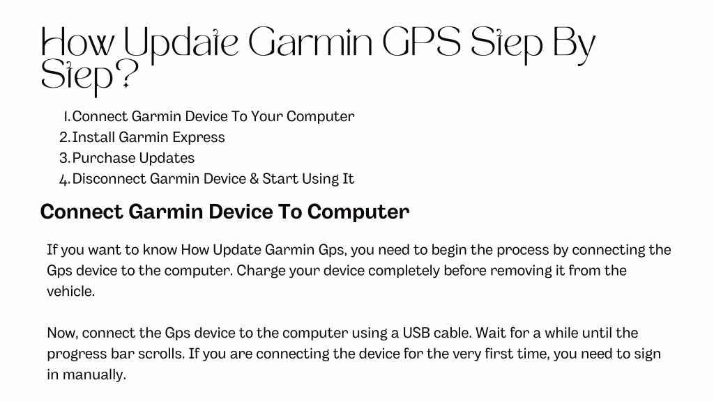 Ppt How To Update My Garmin Gps 1 8057912114 Garmin Nuviexpress Update Tips Powerpoint
