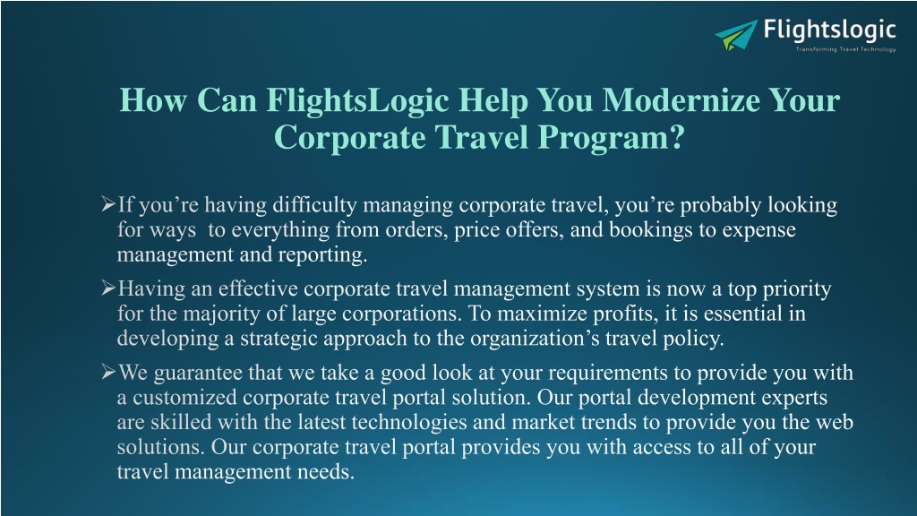 PPT - Corporate Travel Management PowerPoint Presentation, Free ...