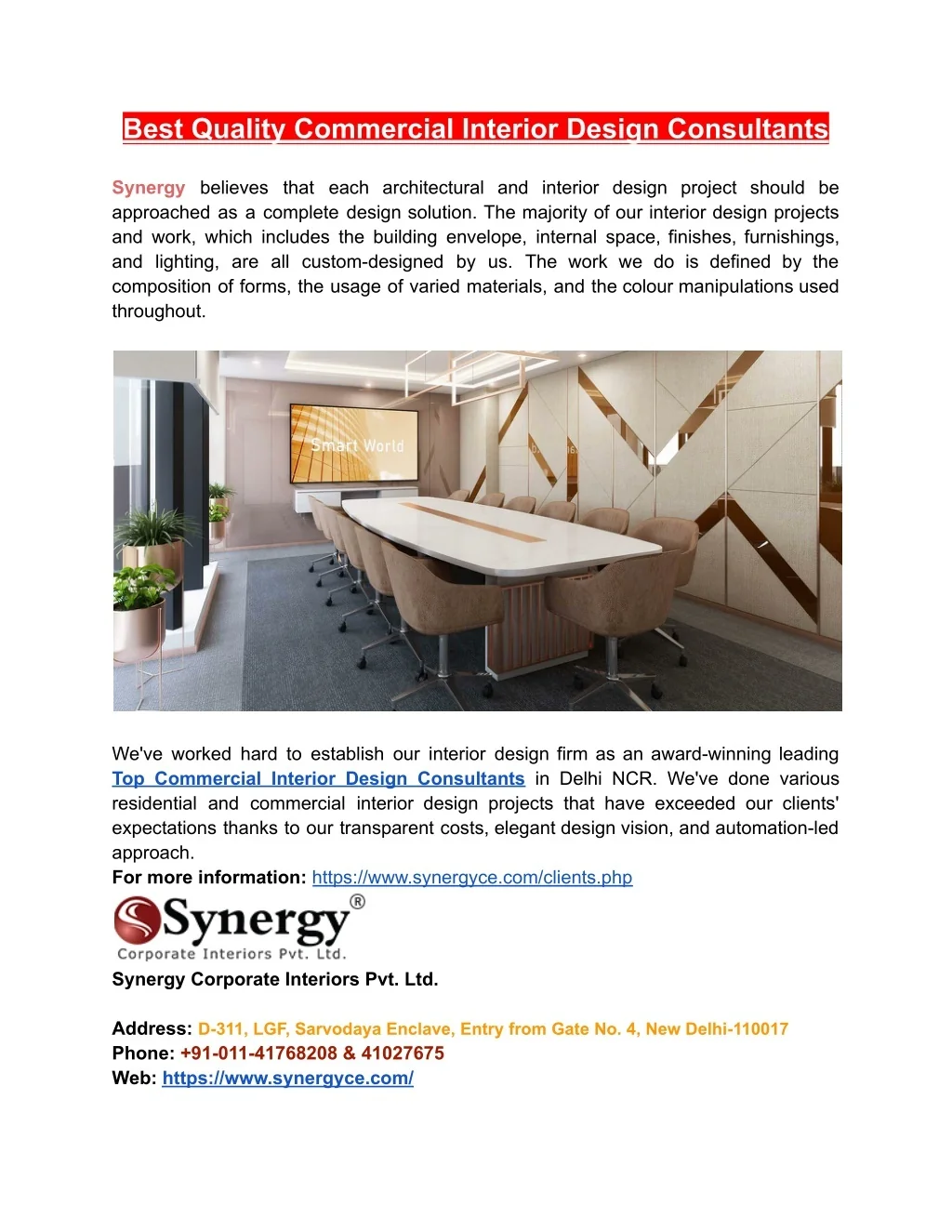 PPT - Best Quality Commercial Interior Design Consultants PowerPoint ...