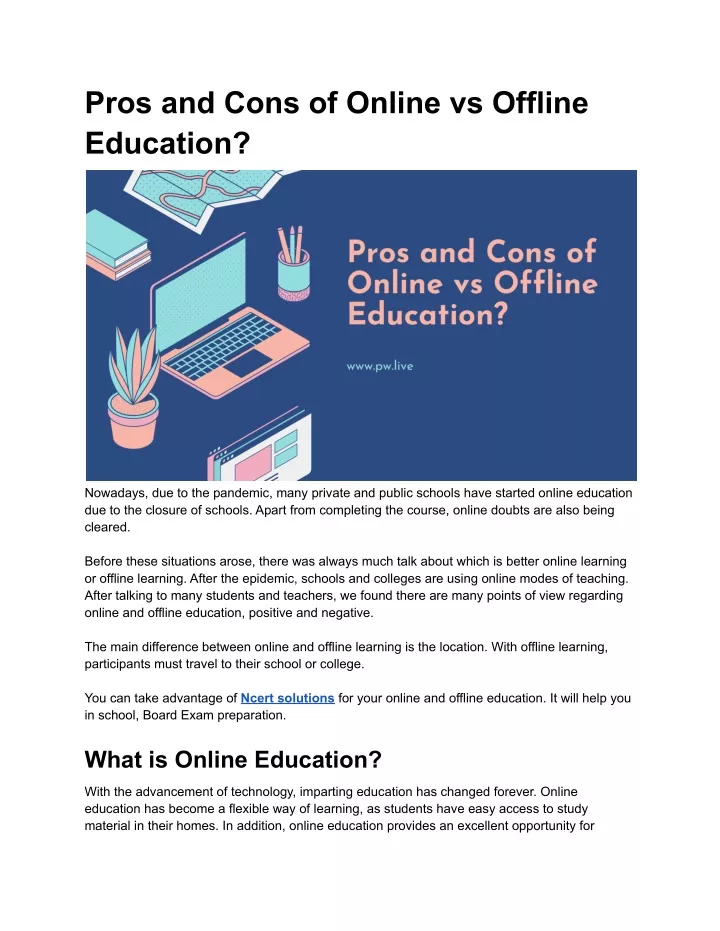 online vs offline education research paper