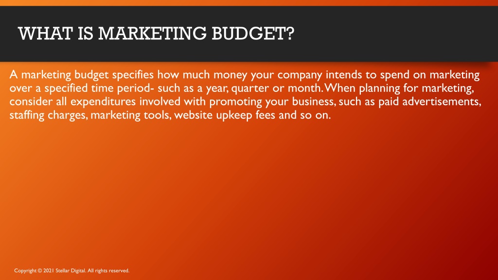 What Is Marketing Budget