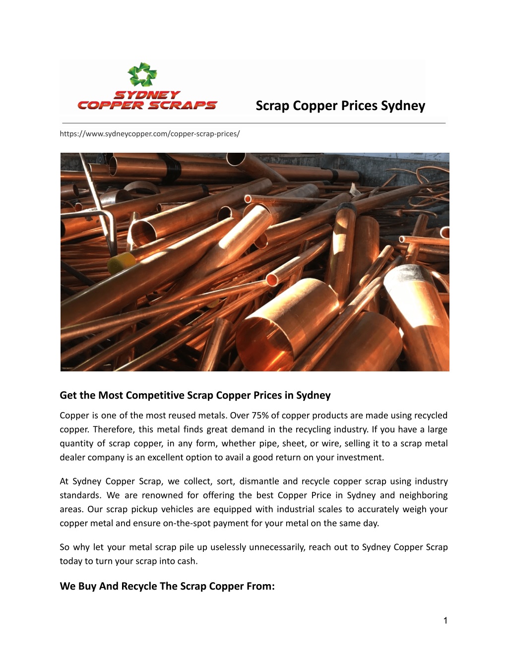 PPT - Scrap Copper Prices Sydney PowerPoint Presentation, free download