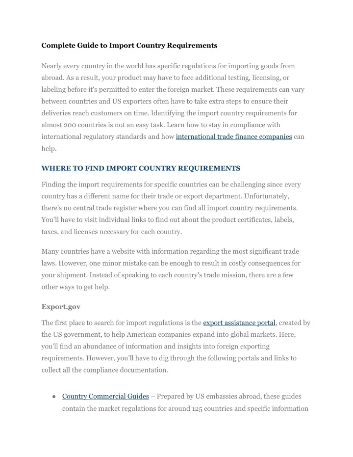 PPT Complete Guide To Import Country Requirements PowerPoint Presentation ID 11263432