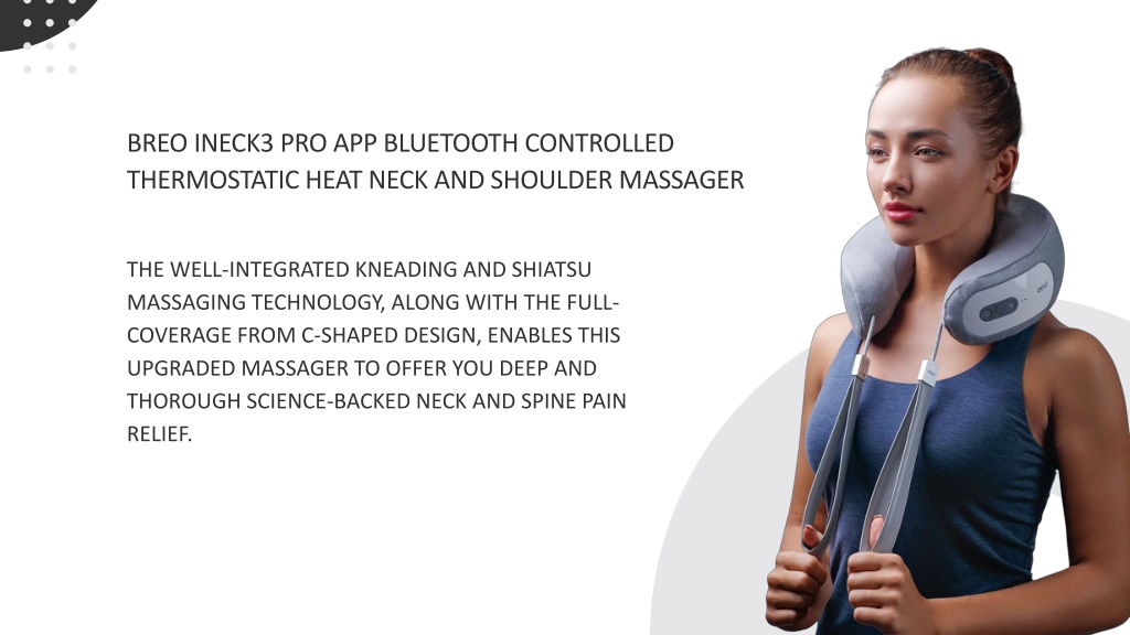 Breo iNeck3 Pro Neck and Shoulder Massager | App and Bluetooth Controlled |  Thermostatic Heat