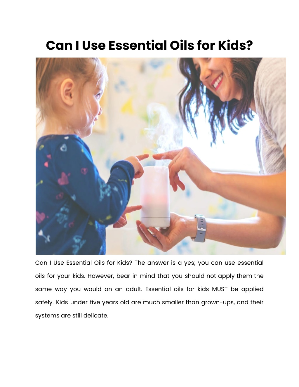 PPT Can I Use Essential Oils for Kids PowerPoint Presentation, free