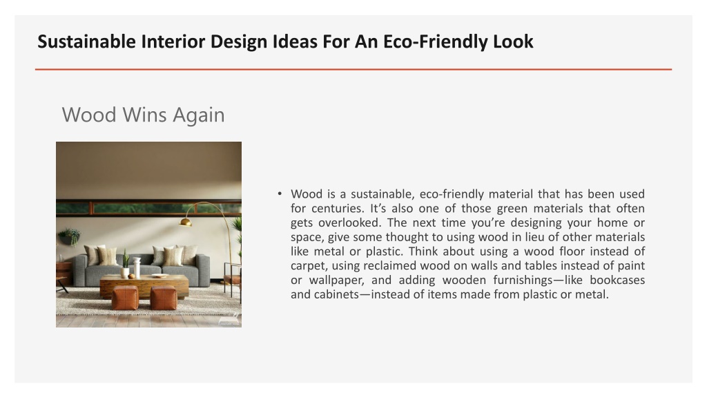 PPT - Sustainable Interior Design Ideas For An Eco-Friendly Look ...