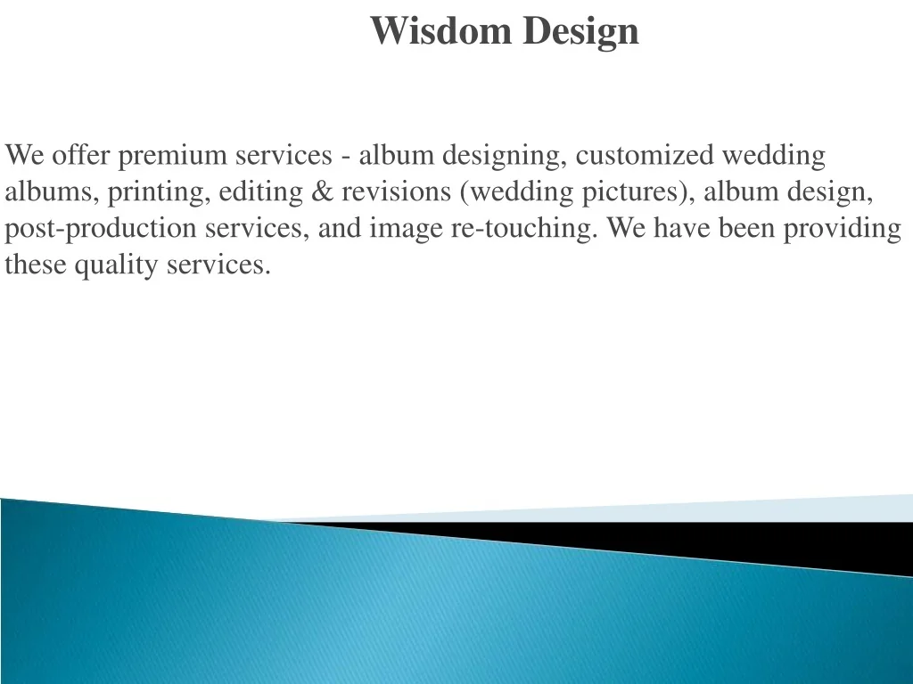 PPT - Wedding Album Design | Wedding Album Design Service UK - Wisdom ...
