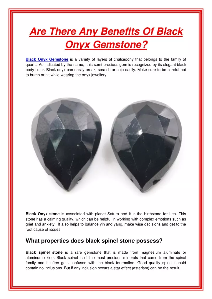 black onyx gemstone meaning