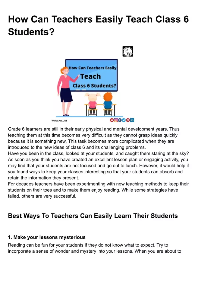 ppt-how-can-teachers-easily-teach-class-6-students-powerpoint