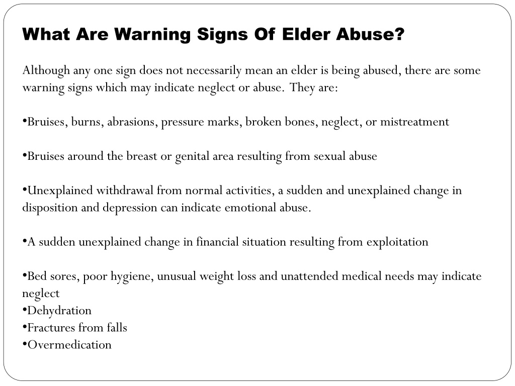 PPT - What is Elder abuse-its types and signs by Sacramento Elder Abuse ...