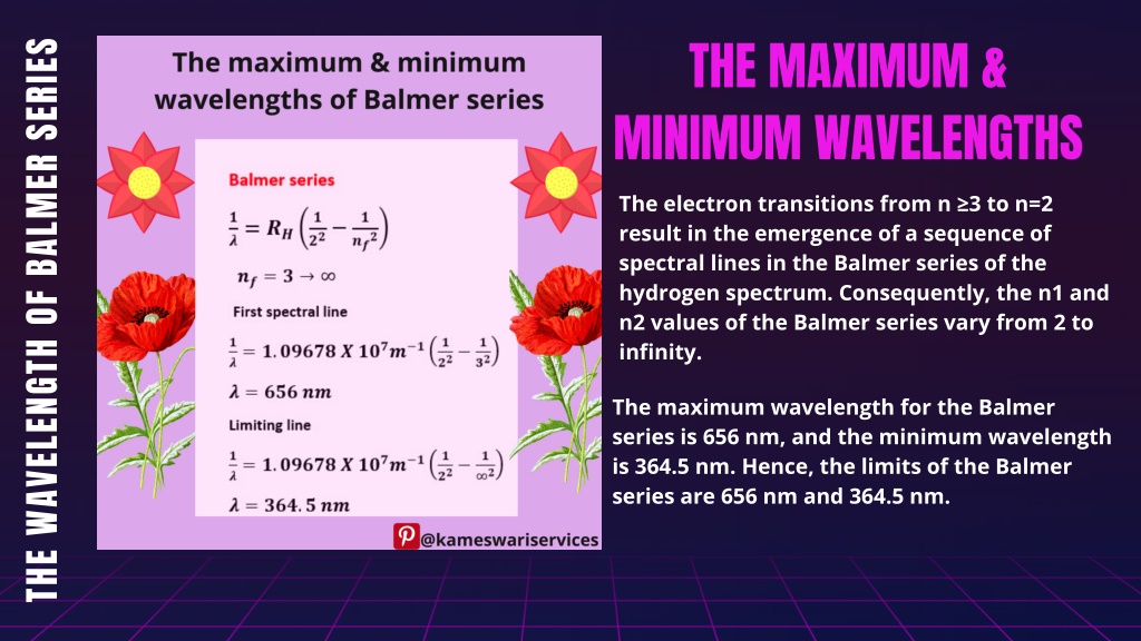 What Is The Maximum Wavelength Of Balmer Series