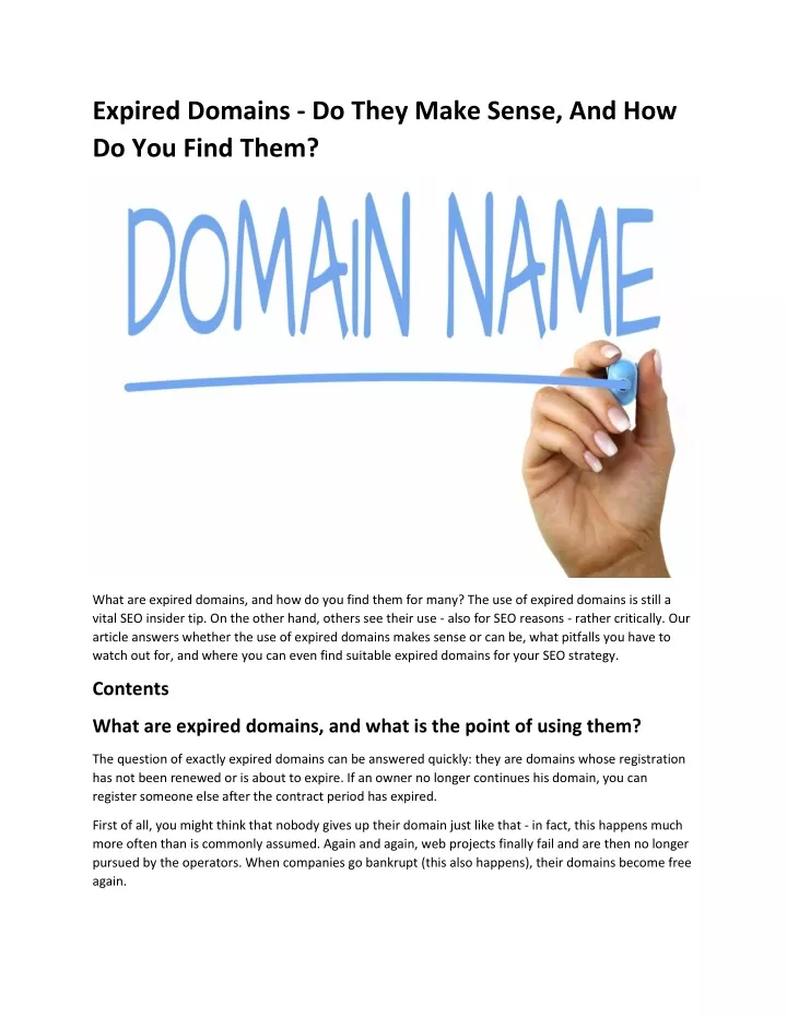 PPT - Expired Domains PowerPoint Presentation, Free Download - ID:11268487