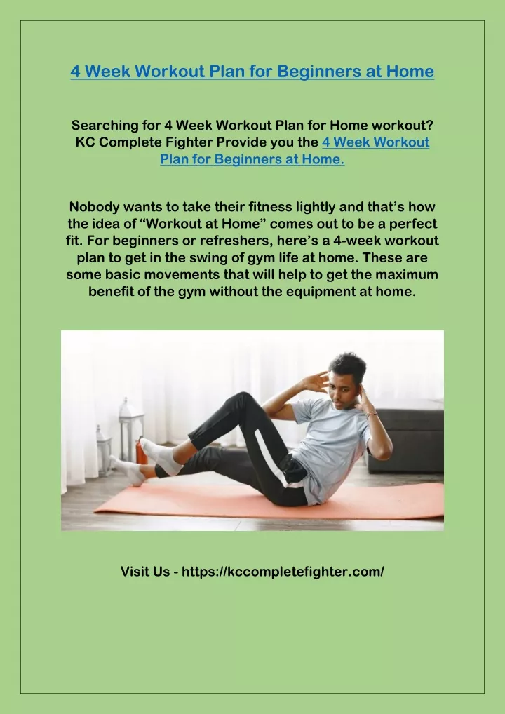 ppt-4-week-workout-plan-for-beginners-at-home-powerpoint-presentation