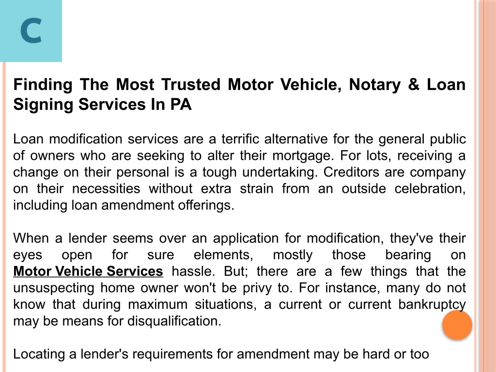 PPT - Finding The Most Trusted Motor Vehicle, Notary & Loan Signing ...